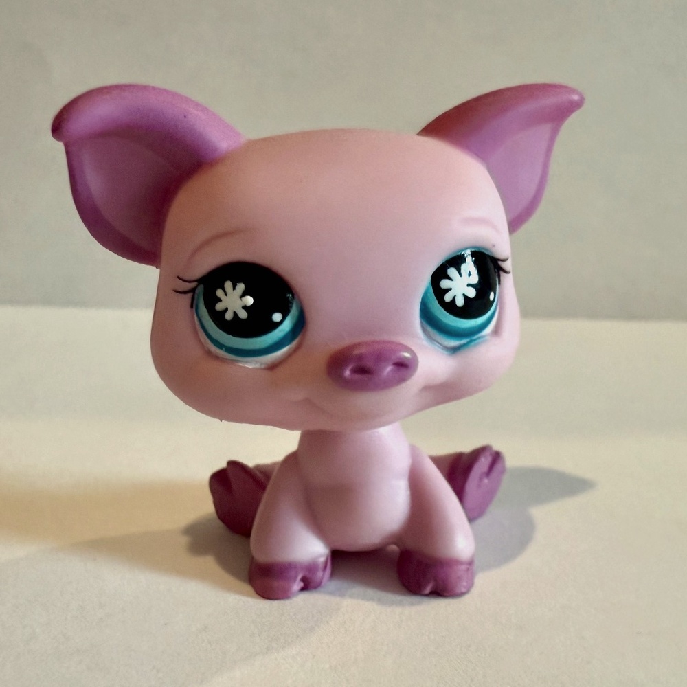 Littlest Pet Shop LPS 876 Pig Pink Farm Piglet - AUTHENTIC